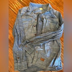 Vans denim button up